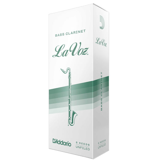 La Voz Bass Clarinet Reeds (Unfiled) Box of 5