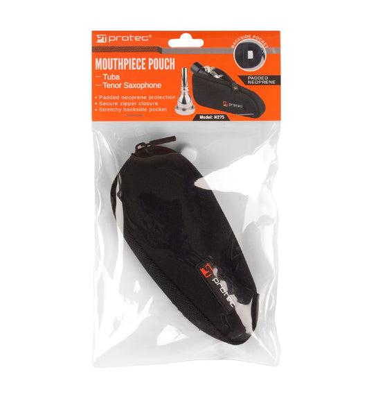 Tuba / Tenor Saxophone Mouthpiece Pouch - Neoprene, Single (Black)